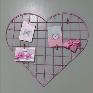 Pink Heart Grid Photo